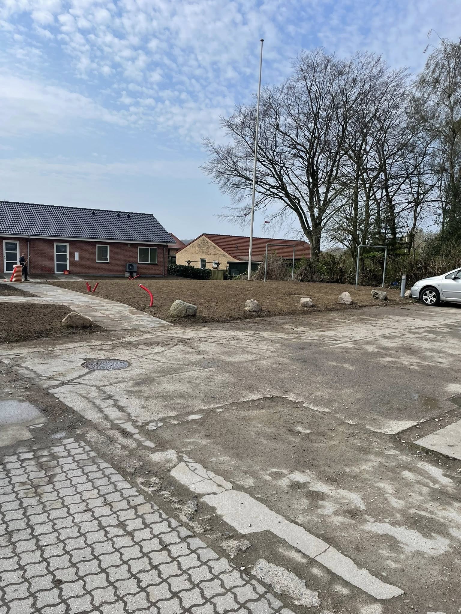 Indkørsel klar til belægning